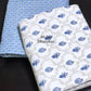 Blue Floral Mughal Jaal Cambric Cotton Single Dohar Pair