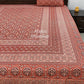 Rusty Red Ajrakh King Size Bedsheet