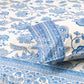 Blue Floral Jaal King Size Bedsheet