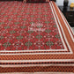 Maroon and Green Cotton Kalamkari King Size Bedsheet