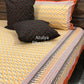 Yellow Butti Cotton King Size Bedsheet