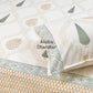 Golden Brown and Greenish Grey Mughal Jaal Percale Cotton Hand Block Super King Bedsheet