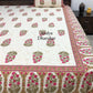 Pink Floral Motifs Bedsheet