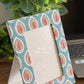 Red Floral Motifs Photo Frame