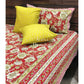 Red and Green Floral Jaal Bedsheet