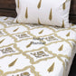 Green Floral Mughal Jaal Cotton Super King Bedsheet