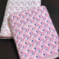 Mauve Floral Motifs Cambric Cotton Single Dohar Pair