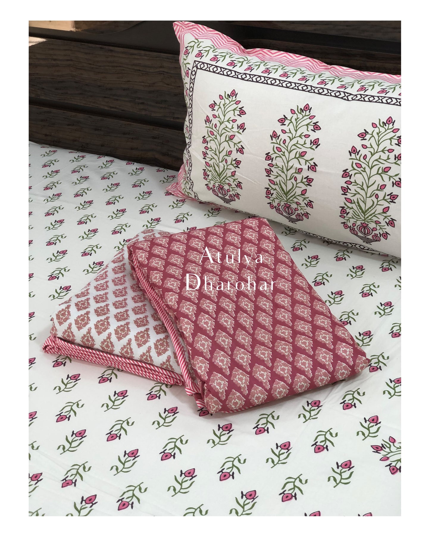 Red Butti Single Dohar Pair