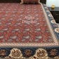 Maroon & Blue Kalamkari Cotton King Size Bedsheet
