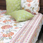 Multicolour Floral Jaal Cotton Super King Bedsheet