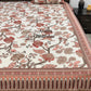 Orange Floral Jaal Cotton Super King Bedsheet