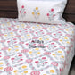 Multicolour Floral Mughal Jaal Hand Block Super King Cotton Bedsheet