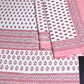 Pink Butti Cotton King Size Bedsheet
