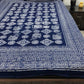 Indigo Elephant Motifs Cotton Single Bedsheet