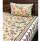 Yellow and Green Floral Jaal Bedsheet
