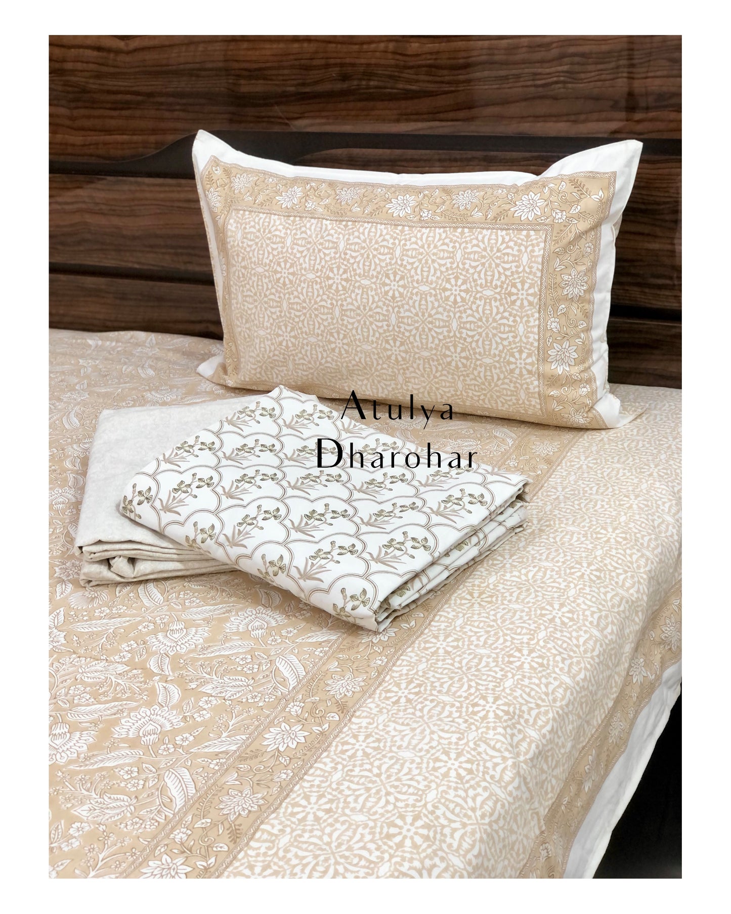 Mughal Jaal Cambric Cotton Single Dohar Pair