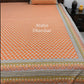 Orange Butti Cotton King Size Bedsheet