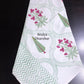 Pink and Green Mughal Jaal Hand Block Printed Waffle Cotton Towel