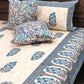 Blue Floral Motifs Bedsheet