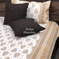 Brown Mughal Motifs Cotton King Size Bedsheet