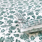 Turquoise Floral Jaal Super King Bedsheet