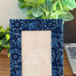 Indigo Floral Motifs Photo Frame