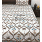 Brown and Blue Mughal Motifs Bedsheet