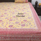 Yellow and Pink Floral Jaal Super King Bedsheet