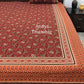 Maroon Cotton Kalamkari King Size Bedsheet