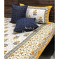 Yellow Floral Motifs Single Bedsheet