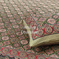 Green Ajrakh Cotton King Size Bedsheet