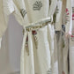 Multicolour Floral Motifs Hand Block Printed Waffle Cotton Bathrobe