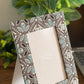 Grey Floral Motifs Photo Frame