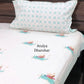 Flying Bunny Kids Hand Block Printed Single Bedsheet