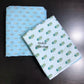 Blue and Green Floral Cambric Cotton Single Dohar Pair