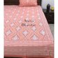 Peach Mughal Motifs Bedsheet