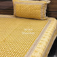 Greenish Mustard Kalamkari Single Bedsheet