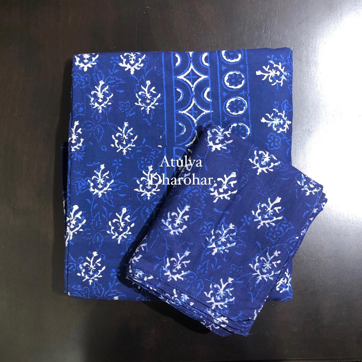 Indigo Butti Pillow Covers