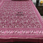 Magenta Pink Floral Jaal Cotton Single Bed Bedsheet