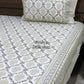 Green Floral Mughal Jaal Cotton Super King Bedsheet