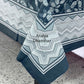 Grey Floral Jaal Cotton Dining Table Cover