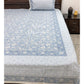 Blue Floral Jaal Cotton Bedsheet