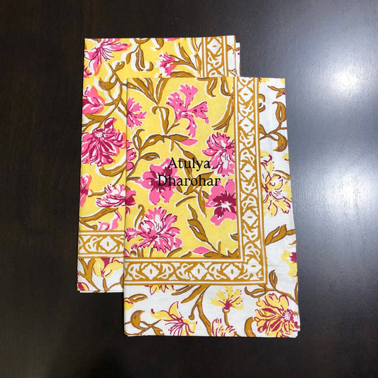 Yellow Floral Pillow Covers