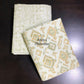 Yellow and Green Abstract Cambric Cotton Single Dohar Pair