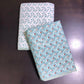 Turquoise Blue Floral Motifs Cambric Cotton Single Dohar Pair