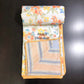 Orange Floral Jaal Mulmul Double Bed Dohar