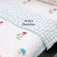 Elephant and Rabbit Baby Hand Block Printed Quilt