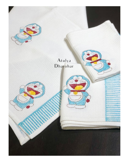 Doremon Kids Hand Block Towel Set