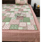 Pink and Green Patchwork Looking Bedsheet