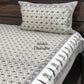 Green and Grey Floral Jaal Bedsheet